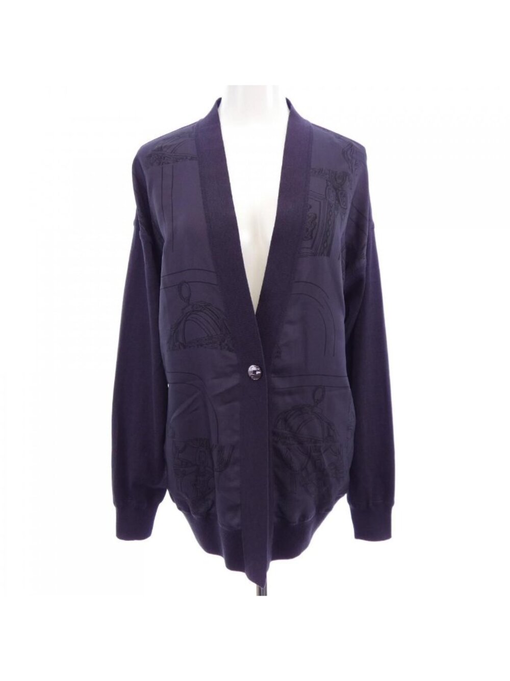 Hermes Twillaine Cardigan Purple